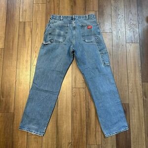 Vintage dickies baggy blue carpenter jeans size 38 x 34‎